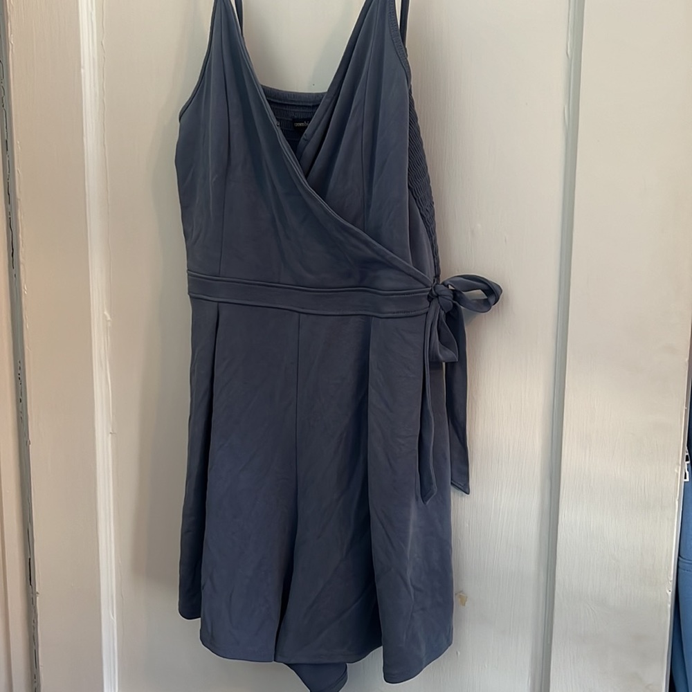 Blue Abercrombie and Fitch Romper with tie on side